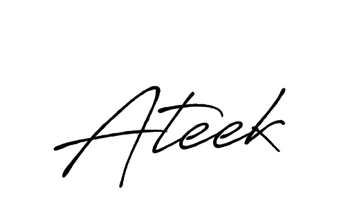 Make a beautiful signature design for name Ateek. With this signature (Antro_Vectra_Bolder) style, you can create a handwritten signature for free. Ateek signature style 7 images and pictures png