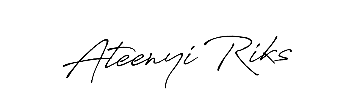 It looks lik you need a new signature style for name Ateenyi Riks. Design unique handwritten (Antro_Vectra_Bolder) signature with our free signature maker in just a few clicks. Ateenyi Riks signature style 7 images and pictures png