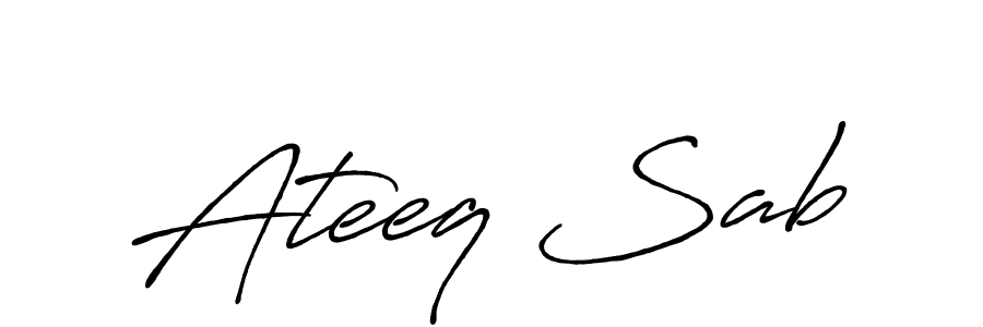 Create a beautiful signature design for name Ateeq Sab. With this signature (Antro_Vectra_Bolder) fonts, you can make a handwritten signature for free. Ateeq Sab signature style 7 images and pictures png