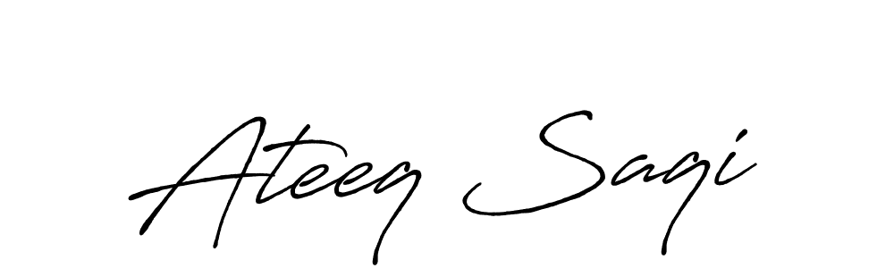 Use a signature maker to create a handwritten signature online. With this signature software, you can design (Antro_Vectra_Bolder) your own signature for name Ateeq Saqi. Ateeq Saqi signature style 7 images and pictures png