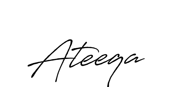 Use a signature maker to create a handwritten signature online. With this signature software, you can design (Antro_Vectra_Bolder) your own signature for name Ateeqa. Ateeqa signature style 7 images and pictures png