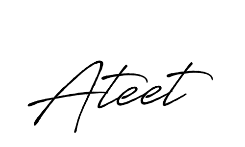 Make a beautiful signature design for name Ateet. With this signature (Antro_Vectra_Bolder) style, you can create a handwritten signature for free. Ateet signature style 7 images and pictures png