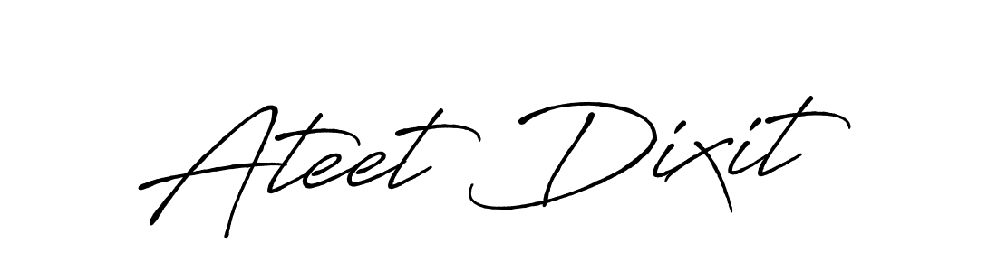 Make a beautiful signature design for name Ateet Dixit. With this signature (Antro_Vectra_Bolder) style, you can create a handwritten signature for free. Ateet Dixit signature style 7 images and pictures png