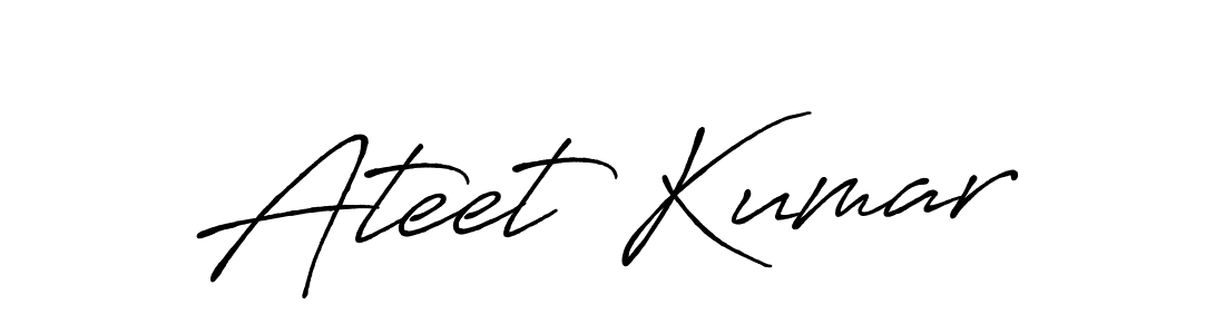 Create a beautiful signature design for name Ateet Kumar. With this signature (Antro_Vectra_Bolder) fonts, you can make a handwritten signature for free. Ateet Kumar signature style 7 images and pictures png