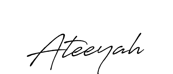 Also we have Ateeyah name is the best signature style. Create professional handwritten signature collection using Antro_Vectra_Bolder autograph style. Ateeyah signature style 7 images and pictures png