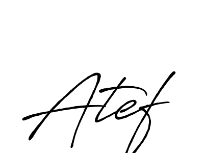 Atef stylish signature style. Best Handwritten Sign (Antro_Vectra_Bolder) for my name. Handwritten Signature Collection Ideas for my name Atef. Atef signature style 7 images and pictures png