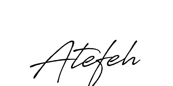 Create a beautiful signature design for name Atefeh. With this signature (Antro_Vectra_Bolder) fonts, you can make a handwritten signature for free. Atefeh signature style 7 images and pictures png