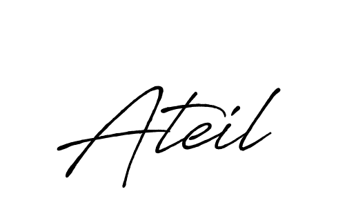 How to make Ateil name signature. Use Antro_Vectra_Bolder style for creating short signs online. This is the latest handwritten sign. Ateil signature style 7 images and pictures png