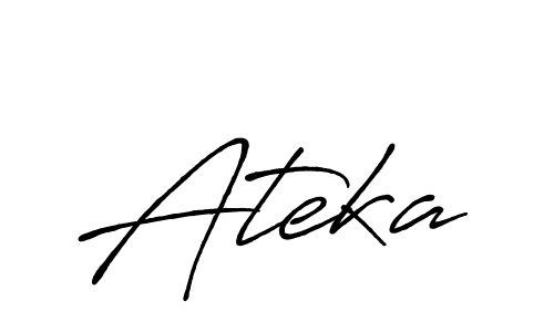Use a signature maker to create a handwritten signature online. With this signature software, you can design (Antro_Vectra_Bolder) your own signature for name Ateka. Ateka signature style 7 images and pictures png