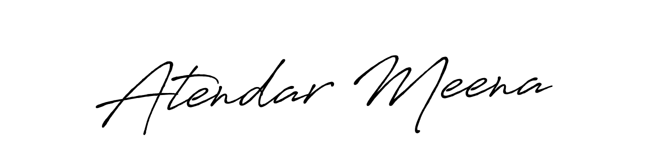 Create a beautiful signature design for name Atendar Meena. With this signature (Antro_Vectra_Bolder) fonts, you can make a handwritten signature for free. Atendar Meena signature style 7 images and pictures png