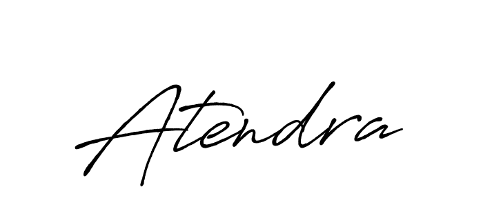 How to make Atendra name signature. Use Antro_Vectra_Bolder style for creating short signs online. This is the latest handwritten sign. Atendra signature style 7 images and pictures png