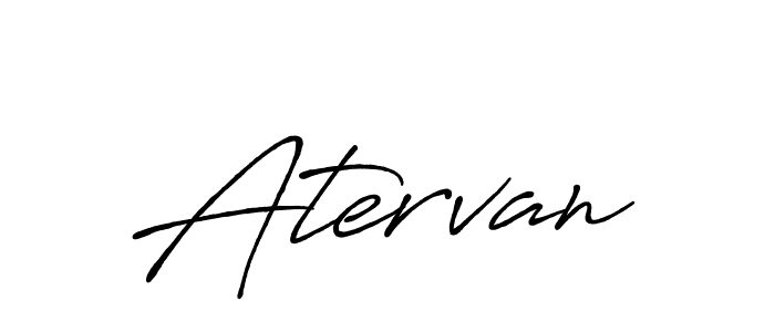 Use a signature maker to create a handwritten signature online. With this signature software, you can design (Antro_Vectra_Bolder) your own signature for name Atervan. Atervan signature style 7 images and pictures png