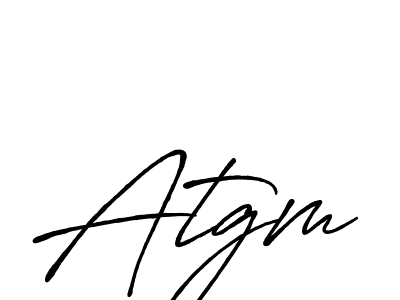 Use a signature maker to create a handwritten signature online. With this signature software, you can design (Antro_Vectra_Bolder) your own signature for name Atgm. Atgm signature style 7 images and pictures png