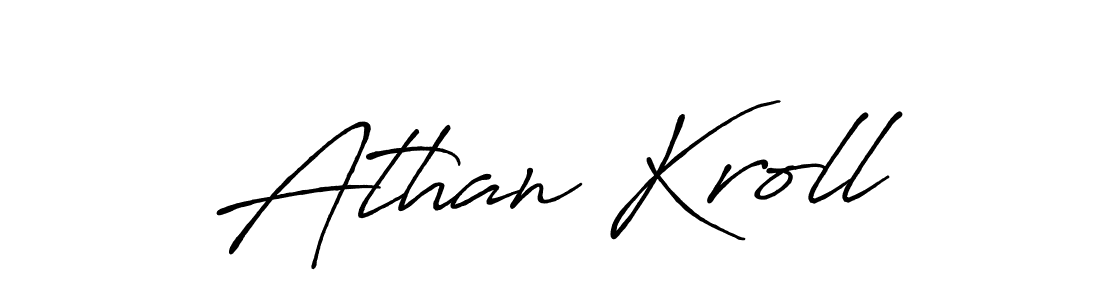 Use a signature maker to create a handwritten signature online. With this signature software, you can design (Antro_Vectra_Bolder) your own signature for name Athan Kroll. Athan Kroll signature style 7 images and pictures png