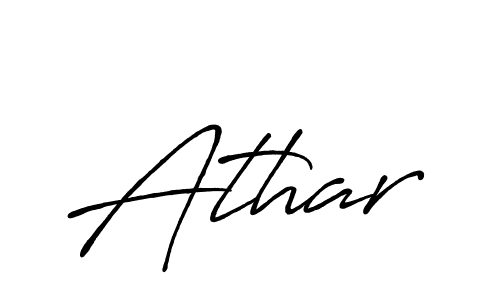 Design your own signature with our free online signature maker. With this signature software, you can create a handwritten (Antro_Vectra_Bolder) signature for name Athar. Athar signature style 7 images and pictures png