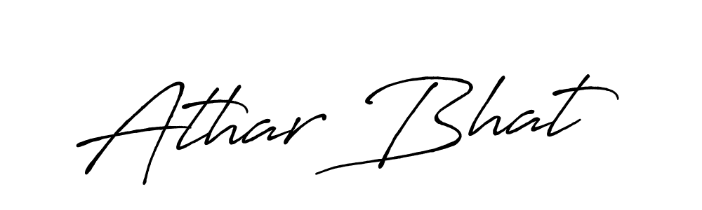 Also we have Athar Bhat name is the best signature style. Create professional handwritten signature collection using Antro_Vectra_Bolder autograph style. Athar Bhat signature style 7 images and pictures png