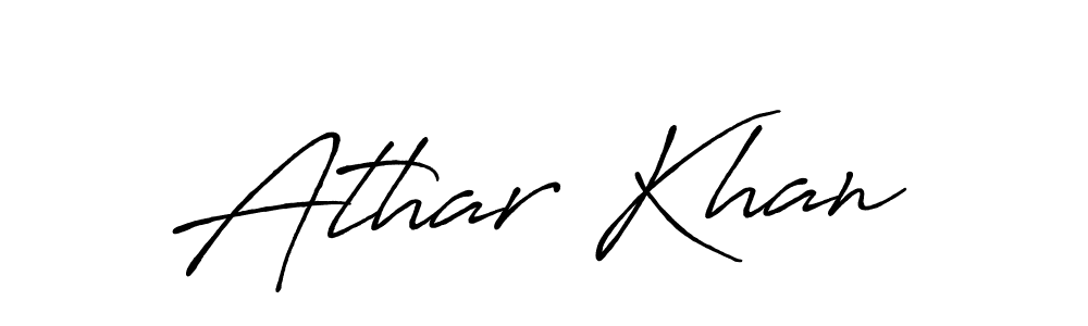 Also we have Athar Khan name is the best signature style. Create professional handwritten signature collection using Antro_Vectra_Bolder autograph style. Athar Khan signature style 7 images and pictures png