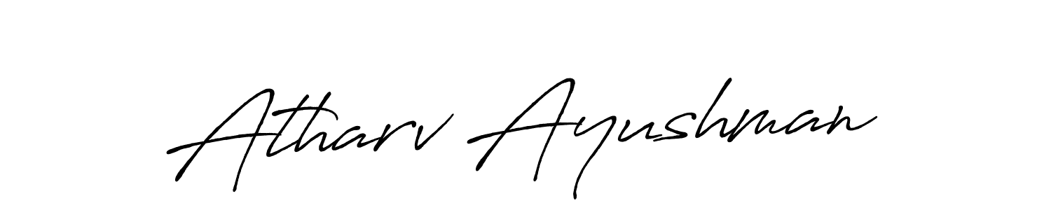 Design your own signature with our free online signature maker. With this signature software, you can create a handwritten (Antro_Vectra_Bolder) signature for name Atharv Ayushman. Atharv Ayushman signature style 7 images and pictures png