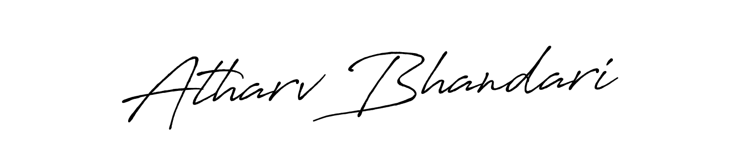 How to make Atharv Bhandari signature? Antro_Vectra_Bolder is a professional autograph style. Create handwritten signature for Atharv Bhandari name. Atharv Bhandari signature style 7 images and pictures png