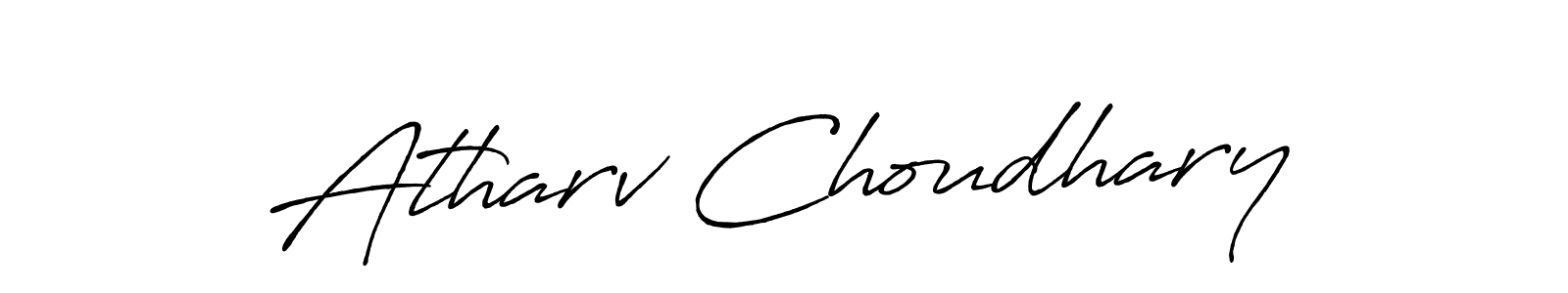 Antro_Vectra_Bolder is a professional signature style that is perfect for those who want to add a touch of class to their signature. It is also a great choice for those who want to make their signature more unique. Get Atharv Choudhary name to fancy signature for free. Atharv Choudhary signature style 7 images and pictures png