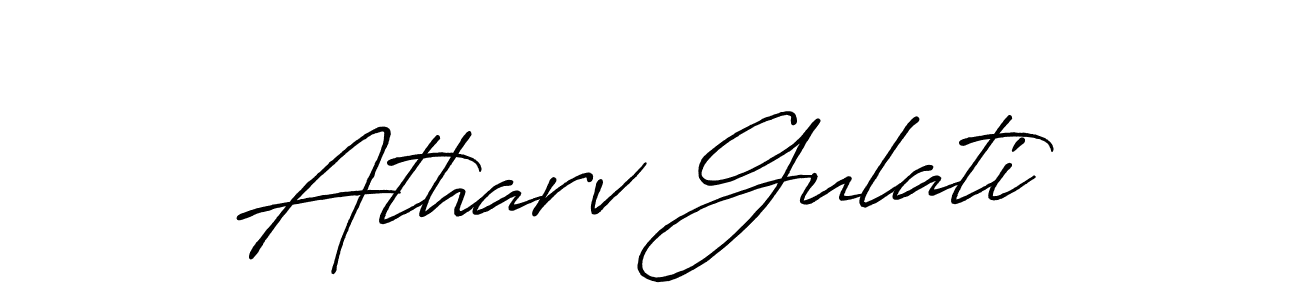 Create a beautiful signature design for name Atharv Gulati. With this signature (Antro_Vectra_Bolder) fonts, you can make a handwritten signature for free. Atharv Gulati signature style 7 images and pictures png