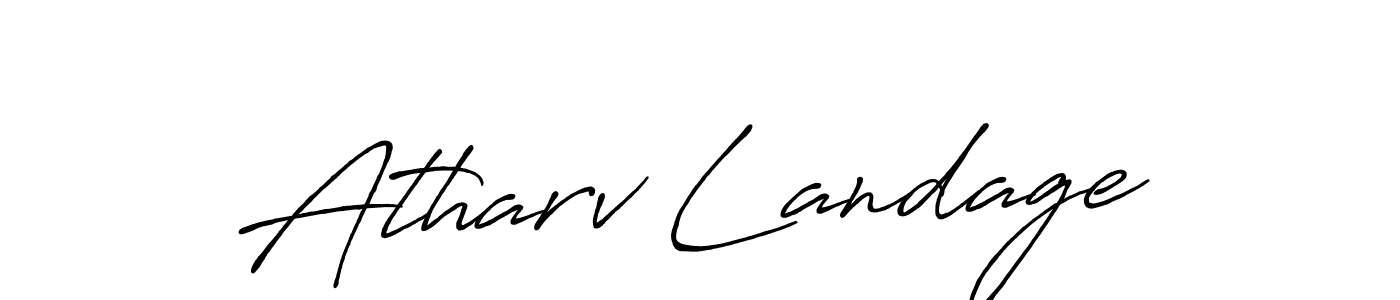 How to make Atharv Landage signature? Antro_Vectra_Bolder is a professional autograph style. Create handwritten signature for Atharv Landage name. Atharv Landage signature style 7 images and pictures png