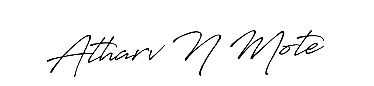 Antro_Vectra_Bolder is a professional signature style that is perfect for those who want to add a touch of class to their signature. It is also a great choice for those who want to make their signature more unique. Get Atharv N Mote name to fancy signature for free. Atharv N Mote signature style 7 images and pictures png