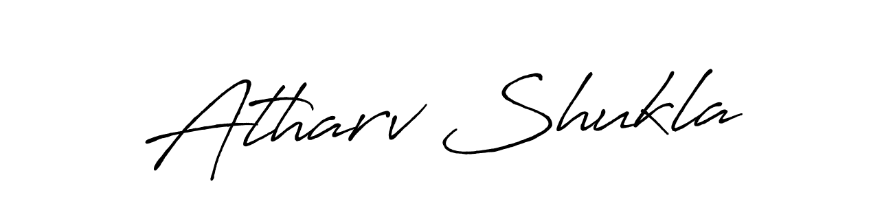 How to make Atharv Shukla name signature. Use Antro_Vectra_Bolder style for creating short signs online. This is the latest handwritten sign. Atharv Shukla signature style 7 images and pictures png