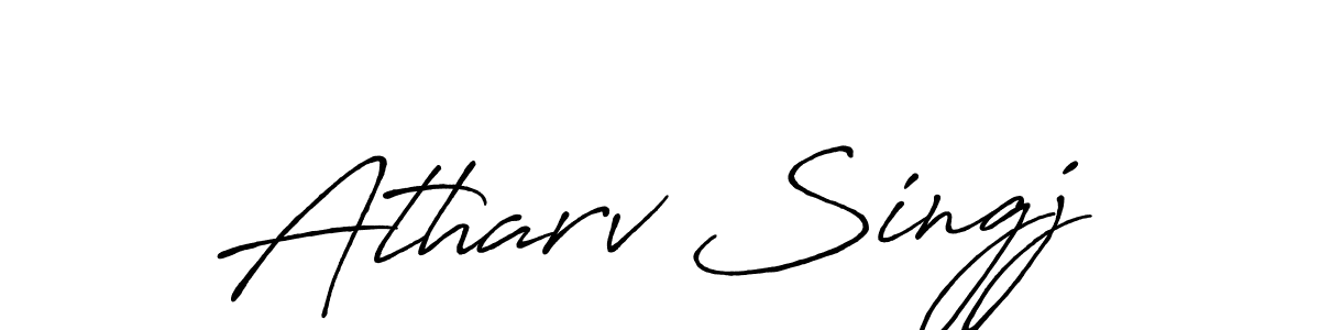 The best way (Antro_Vectra_Bolder) to make a short signature is to pick only two or three words in your name. The name Atharv Singj include a total of six letters. For converting this name. Atharv Singj signature style 7 images and pictures png