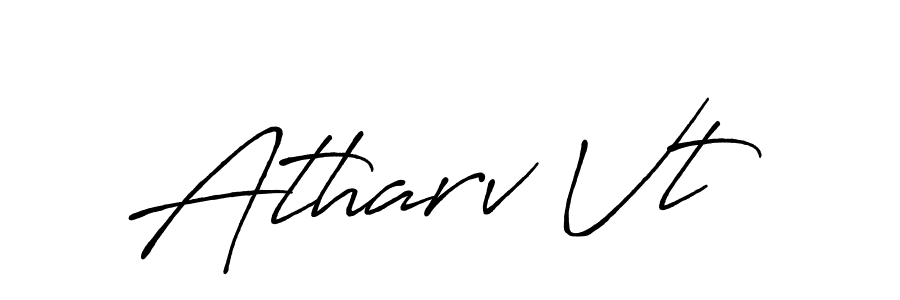 Make a beautiful signature design for name Atharv Vt. With this signature (Antro_Vectra_Bolder) style, you can create a handwritten signature for free. Atharv Vt signature style 7 images and pictures png