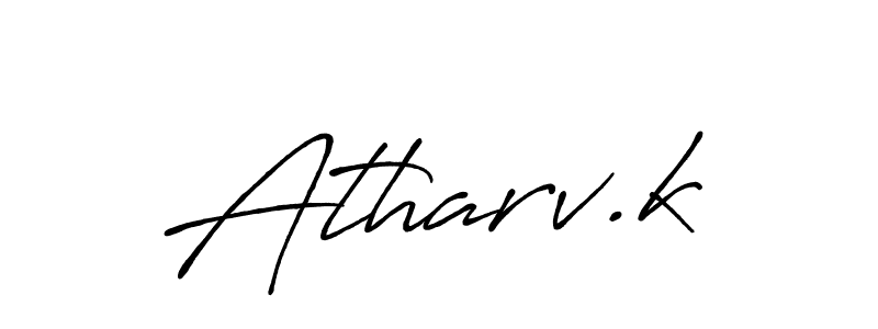 Design your own signature with our free online signature maker. With this signature software, you can create a handwritten (Antro_Vectra_Bolder) signature for name Atharv.k. Atharv.k signature style 7 images and pictures png