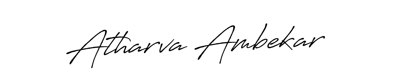 How to make Atharva Ambekar signature? Antro_Vectra_Bolder is a professional autograph style. Create handwritten signature for Atharva Ambekar name. Atharva Ambekar signature style 7 images and pictures png