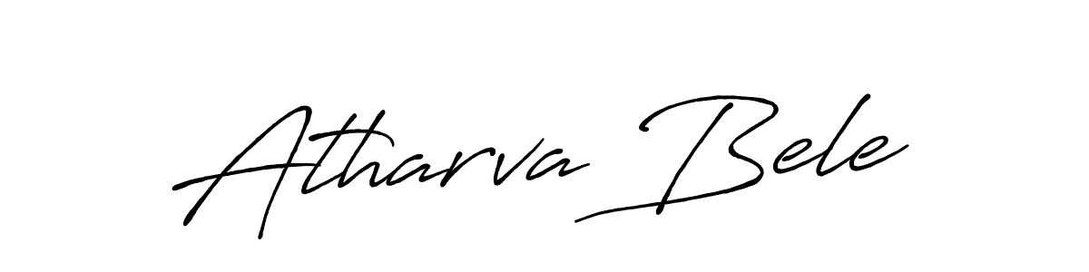 You should practise on your own different ways (Antro_Vectra_Bolder) to write your name (Atharva Bele) in signature. don't let someone else do it for you. Atharva Bele signature style 7 images and pictures png