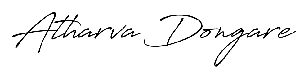 Atharva Dongare stylish signature style. Best Handwritten Sign (Antro_Vectra_Bolder) for my name. Handwritten Signature Collection Ideas for my name Atharva Dongare. Atharva Dongare signature style 7 images and pictures png