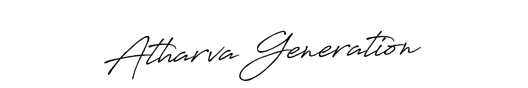 Make a beautiful signature design for name Atharva Generation. With this signature (Antro_Vectra_Bolder) style, you can create a handwritten signature for free. Atharva Generation signature style 7 images and pictures png