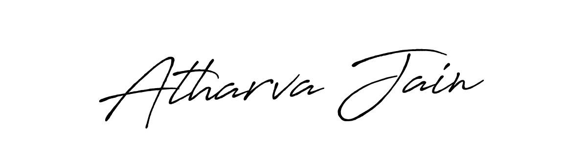 Make a beautiful signature design for name Atharva Jain. With this signature (Antro_Vectra_Bolder) style, you can create a handwritten signature for free. Atharva Jain signature style 7 images and pictures png