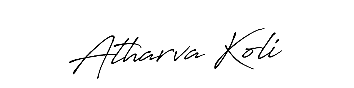 It looks lik you need a new signature style for name Atharva Koli. Design unique handwritten (Antro_Vectra_Bolder) signature with our free signature maker in just a few clicks. Atharva Koli signature style 7 images and pictures png