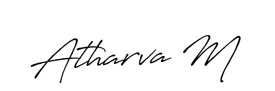 How to Draw Atharva M signature style? Antro_Vectra_Bolder is a latest design signature styles for name Atharva M. Atharva M signature style 7 images and pictures png