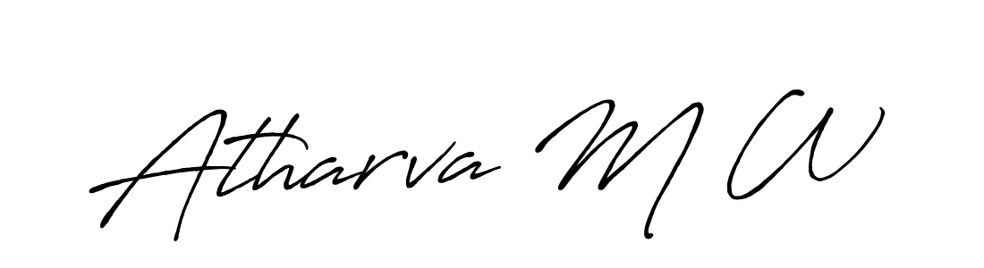 Best and Professional Signature Style for Atharva M W. Antro_Vectra_Bolder Best Signature Style Collection. Atharva M W signature style 7 images and pictures png