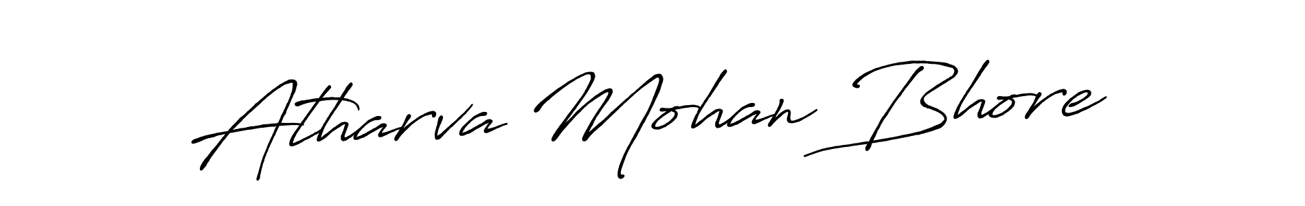 The best way (Antro_Vectra_Bolder) to make a short signature is to pick only two or three words in your name. The name Atharva Mohan Bhore include a total of six letters. For converting this name. Atharva Mohan Bhore signature style 7 images and pictures png