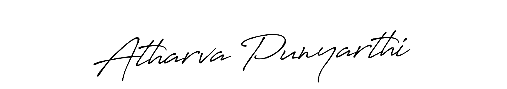 Design your own signature with our free online signature maker. With this signature software, you can create a handwritten (Antro_Vectra_Bolder) signature for name Atharva Punyarthi. Atharva Punyarthi signature style 7 images and pictures png