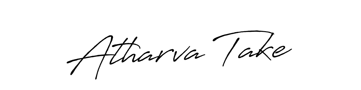 Also we have Atharva Take name is the best signature style. Create professional handwritten signature collection using Antro_Vectra_Bolder autograph style. Atharva Take signature style 7 images and pictures png