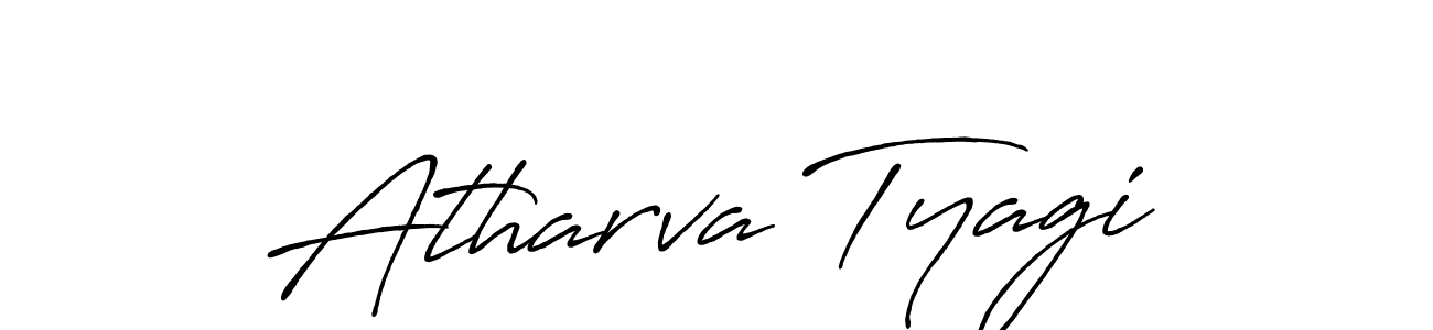 Create a beautiful signature design for name Atharva Tyagi. With this signature (Antro_Vectra_Bolder) fonts, you can make a handwritten signature for free. Atharva Tyagi signature style 7 images and pictures png