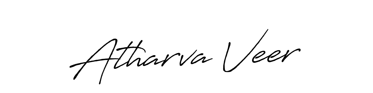 Design your own signature with our free online signature maker. With this signature software, you can create a handwritten (Antro_Vectra_Bolder) signature for name Atharva Veer. Atharva Veer signature style 7 images and pictures png