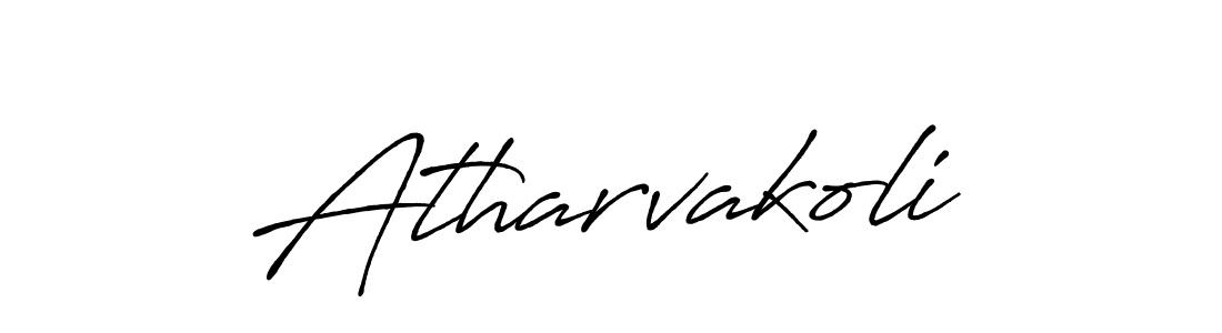 Make a beautiful signature design for name Atharvakoli. With this signature (Antro_Vectra_Bolder) style, you can create a handwritten signature for free. Atharvakoli signature style 7 images and pictures png