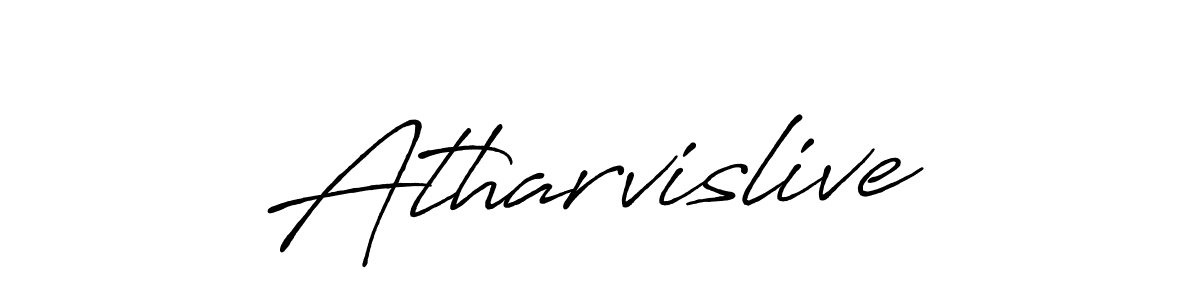 Use a signature maker to create a handwritten signature online. With this signature software, you can design (Antro_Vectra_Bolder) your own signature for name Atharvislive. Atharvislive signature style 7 images and pictures png