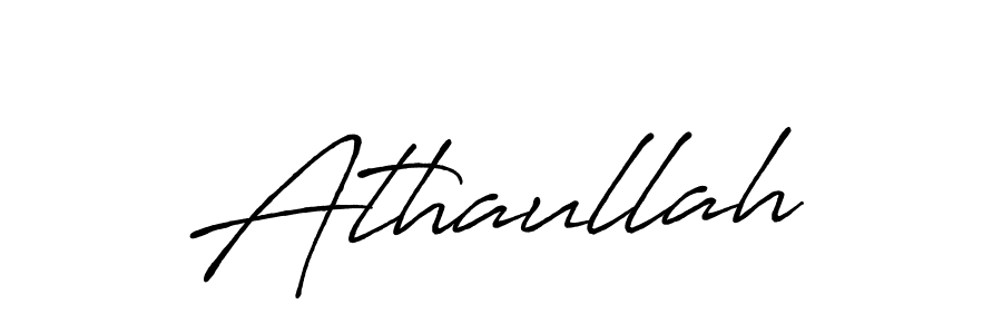 Make a beautiful signature design for name Athaullah. With this signature (Antro_Vectra_Bolder) style, you can create a handwritten signature for free. Athaullah signature style 7 images and pictures png