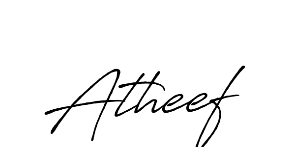 How to make Atheef name signature. Use Antro_Vectra_Bolder style for creating short signs online. This is the latest handwritten sign. Atheef signature style 7 images and pictures png