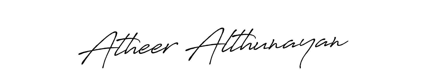 Also You can easily find your signature by using the search form. We will create Atheer Althunayan name handwritten signature images for you free of cost using Antro_Vectra_Bolder sign style. Atheer Althunayan signature style 7 images and pictures png