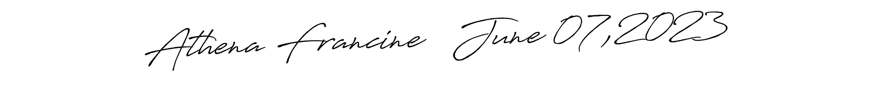 Similarly Antro_Vectra_Bolder is the best handwritten signature design. Signature creator online .You can use it as an online autograph creator for name Athena Francine   June 07,2023. Athena Francine   June 07,2023 signature style 7 images and pictures png